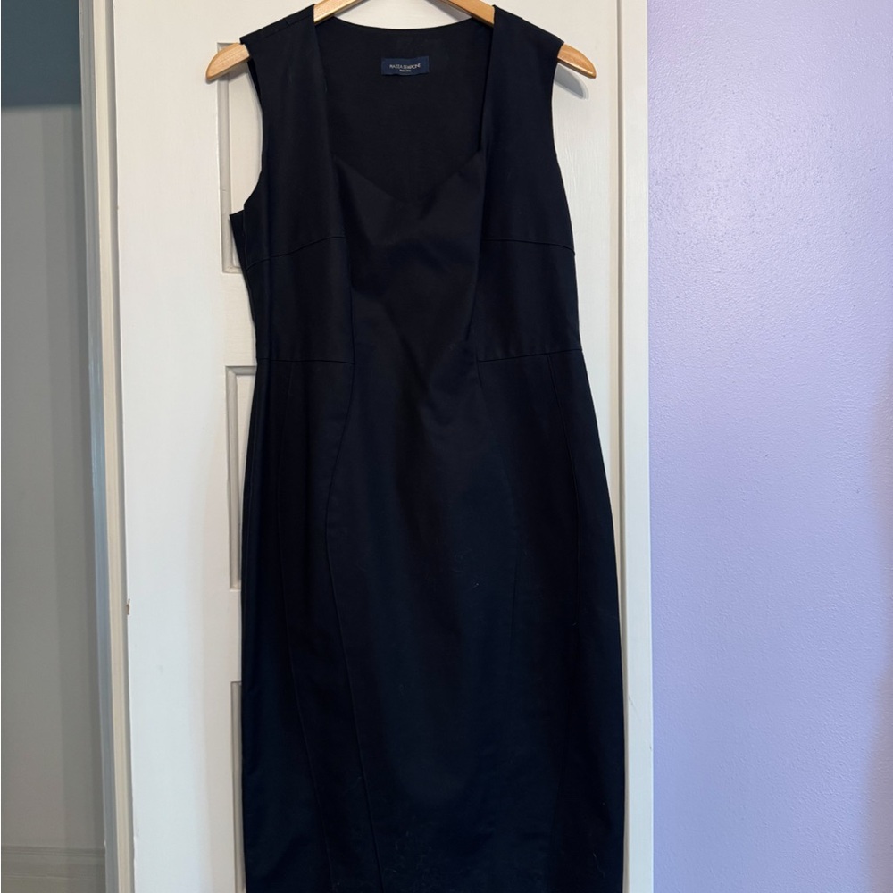 Piazza Sempione Black Sleeveless Sheath Dress IT 46 (US 10)